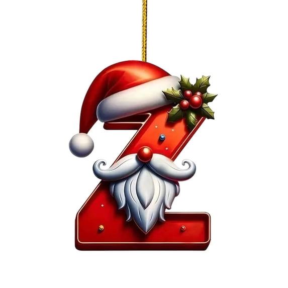 Gnwei Christmas Decoration - 26 Letters Ornaments for Christmas Tree 2025, Christmas Ornament 3D Resin Xmas Hanging Pendant Original Gifts for Family Friends
