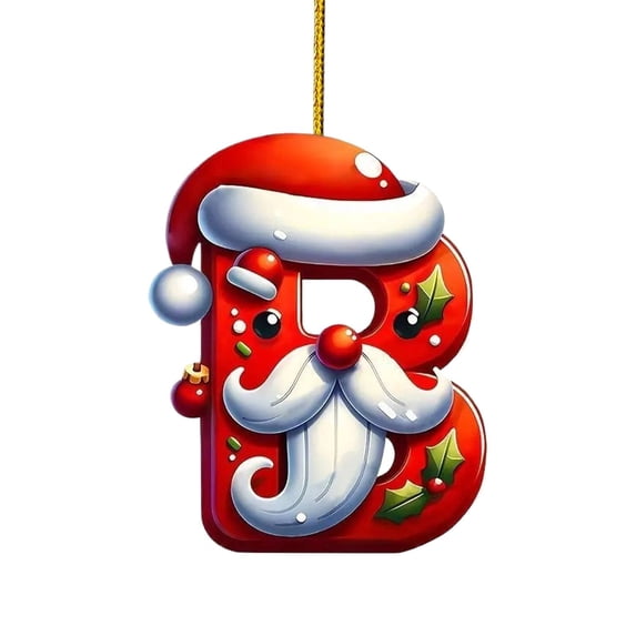 Gnwei Christmas Decoration - 26 Letters Ornaments for Christmas Tree 2025, Christmas Ornament 3D Resin Xmas Hanging Pendant Original Gifts for Family Friends