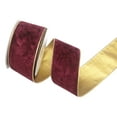 thumbnail image 1 of Gnwei Colorful Velvet Ribbon 2.5 Inch Christmas Tree Ribbon with Metallic Wired Gold Edge Velvet Ribbon for Valentine's Day Gift Wrapping Wreaths Garland Big Bow Crafts Supplies, 1 of 9
