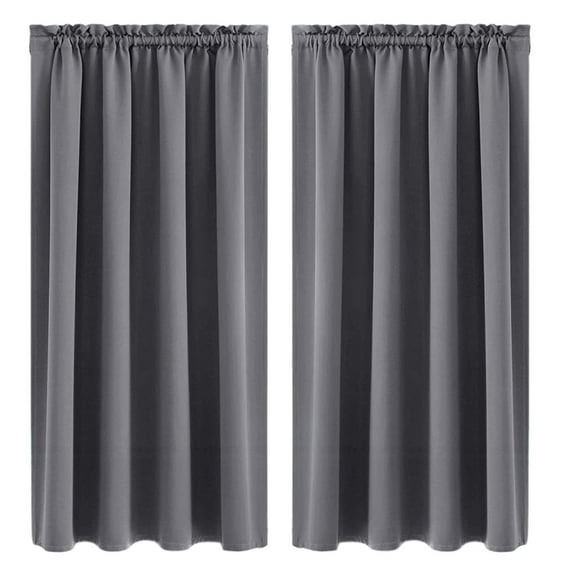 Gnwei Curtains for Bedroom 63 Inch Long - Thermal Insulated Black Out Curtains Room Darkening Soundproof Rod Pocket Window Curtains for Living Room, Each Drape Panel 38 Inch Wide