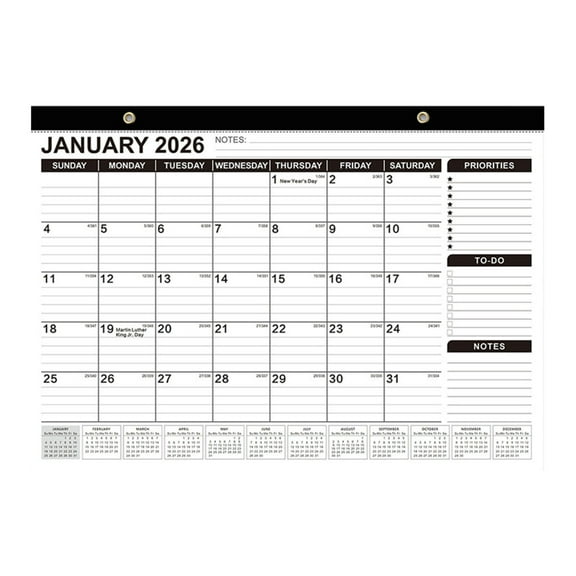 Gnwei Desk Calendar 2026, 18 Months Calendar Runs until June 2027, Desktop/Monthly Planner with To-Do List and Notes, Monthly Calendar for Home School Office Desk