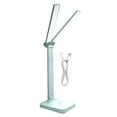 thumbnail image 1 of Gnwei Double Head Desk Lamp with Large Lighting Range, Mini Lamp for Small Spaces, Rechargeable Foldable and Portable Desk Lamp with USB-C Cable for Travelling, 1 of 4