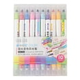 thumbnail image 1 of Gnwei Dual-Tip Highlighter Marker Set, Broad and Fine Point Tips, No Bleed, Ideal for Bible Highlighting, Journaling & Note-Taking, Assorted Neutral & Gentle Ink Colors, 10-Pack, 1 of 9