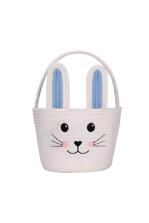 Easter Basket, Easter Baskets for Kids, Baby Easter Basket with Handle, Empty Bunny Egg Basket, Easter Baskets for Boys, Girls, Toddler, Babies, Kids Easter Gifts Basket