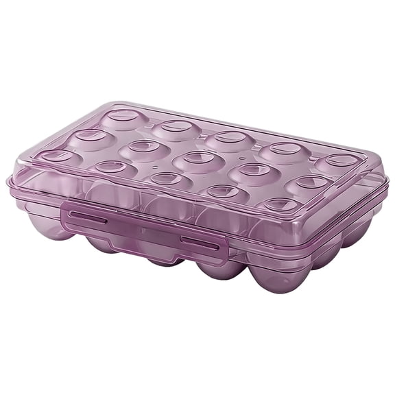 Gnwei Egg Containers with Lid, 15 Slot Plastic Egg Holder for Refrigerator, Clear Storage Egg Carrier Tray Stackable Egg Dispense for Party, Easter, Travel, Camping