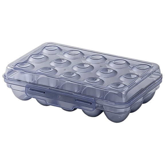 Gnwei Egg Containers with Lid, 15 Slot Plastic Egg Holder for Refrigerator, Clear Storage Egg Carrier Tray Stackable Egg Dispense for Party, Easter, Travel, Camping