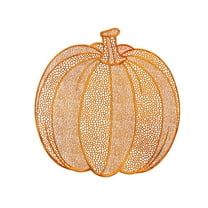 Gnwei Fall Thanksgiving Pumpkin Shaped Placemats Fall Autumn Table Decorations Indoor Farmhouse Harvest Pumpkins Table Round Placemats for Party Kitchen Dinning