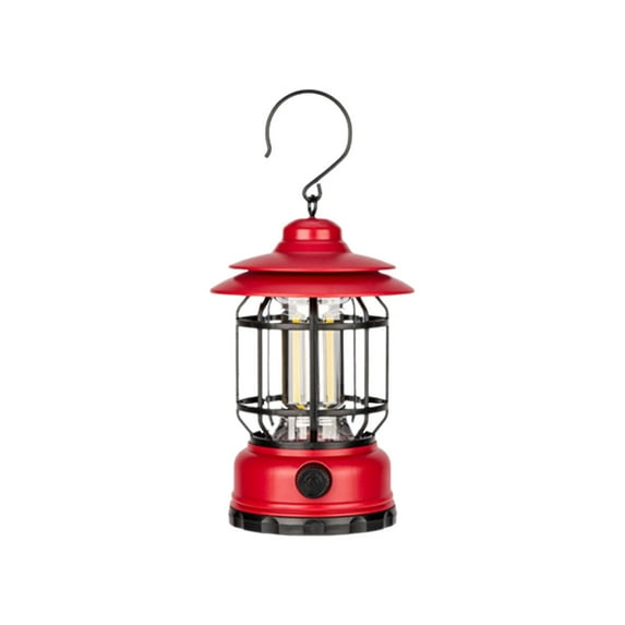 Gnwei LED Camping Lantern, LED Lanterns, Suitable Survival Kits for Hurricane, Emergency Light for Storm, Outages, Outdoor Portable Lanterns, Red, (Battery not included)