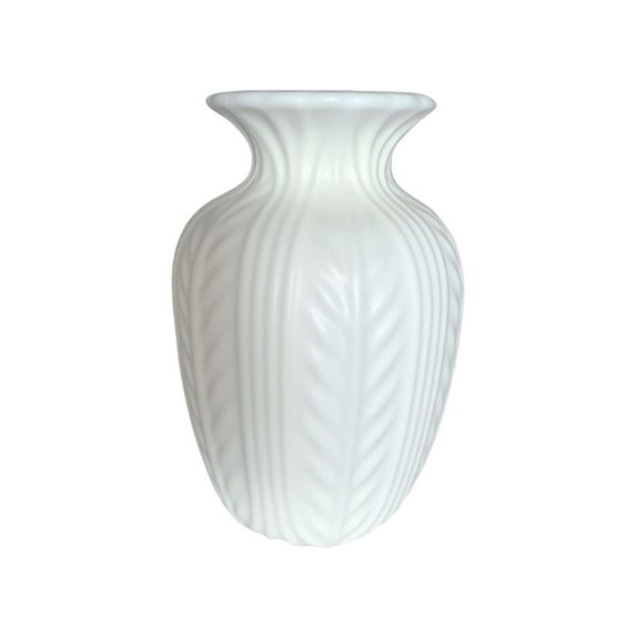Gnwei Matte White Ceramic Flower Vase, 9 Inch Unique Wheat Ear Textured Modern Large Vases for Trendy Home Decor Living Room Entryway Shelf Office Rustic Table Centerpiece