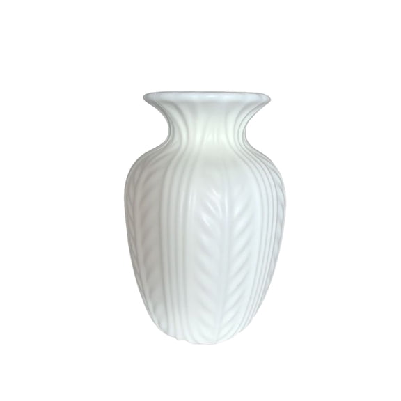 Gnwei Matte White Ceramic Flower Vase, 9 Inch Unique Wheat Ear Textured Modern Large Vases for Trendy Home Decor Living Room Entryway Shelf Office Rustic Table Centerpiece