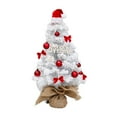 thumbnail image 1 of Gnwei Mini Christmas Tree 17.7 Inch White Flocked Christmas Tree Lighted Desktop Small Christmas Tree Ornament Christmas Decoration with Pendants for Holiday Indoor DIY Decor, 1 of 9