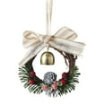 thumbnail image 1 of Gnwei Mini Christmas Wreath 5 Inch Small Norfolk Wreaths for Kitchen Cabinets Vintage Mini Wreath Rustic for Xmas Front Door Window Chair Fireplace Farmhouse Decor, 1 of 5