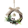 thumbnail image 1 of Gnwei Mini Christmas Wreath 5 Inch Small Norfolk Wreaths for Kitchen Cabinets Vintage Mini Wreath Rustic for Xmas Front Door Window Chair Fireplace Farmhouse Decor, 1 of 4