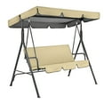 thumbnail image 1 of Gnwei Outdoor Patio Swing Chair Canopy Replacement, 3 Seater Porch Swing Seat Canopy Cover, Waterproof Replacement Canopy Top Cover for Garden Swing Chair Patio Hammock, 1 of 5