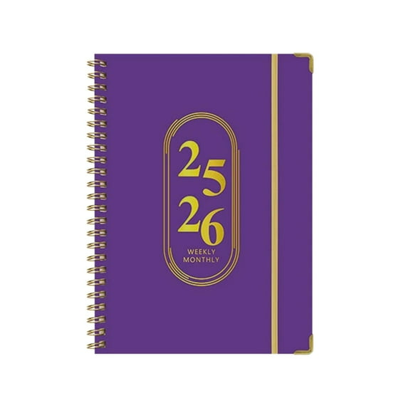 Gnwei Planner 2025-2026, July 2025 - June 2026 Daily Weekly and Monthly Calendar Planner Book, 6.3"x8.4", Spiral Schedule Agenda A5, Back to School Supplies for School, College