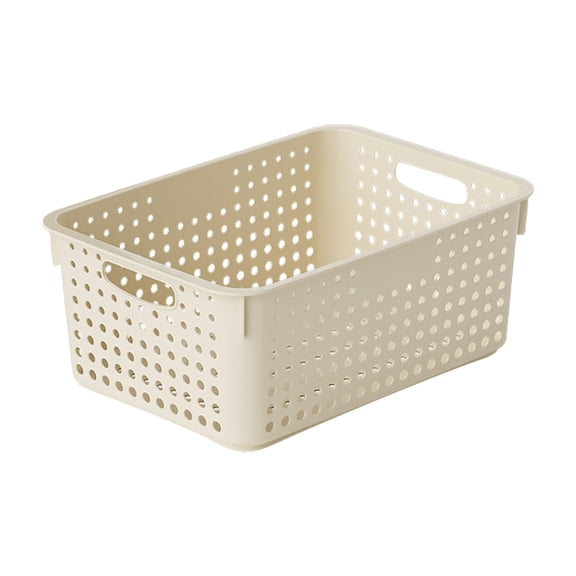 Gnwei Plastic Mesh Baskets, Storage Baskets with Handles, Small Cabinet Organizer Bins, Stackable Closet Baskets for Fruits, Snacks, Cosmetics, Ideal for Kitchen Pantry