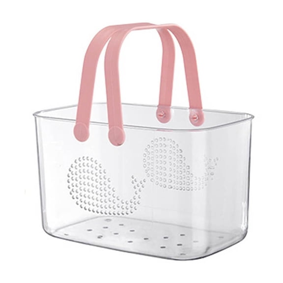 Gnwei Plastic Storage Basket with Handle Shower Caddy Organizer for Bathroom Kitchen, Portable Shower Caddy Tote Organizer Basket Bin for Bathroom Kitchen Dorm Room Bedroom