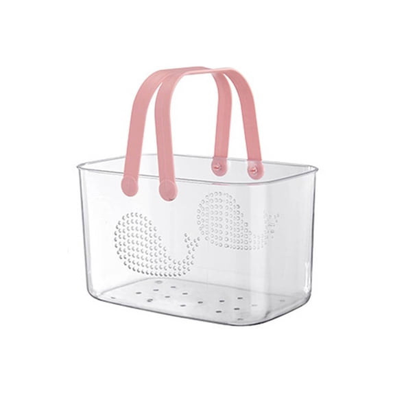Gnwei Plastic Storage Basket with Handle Shower Caddy Organizer for Bathroom Kitchen, Portable Shower Caddy Tote Organizer Basket Bin for Bathroom Kitchen Dorm Room Bedroom