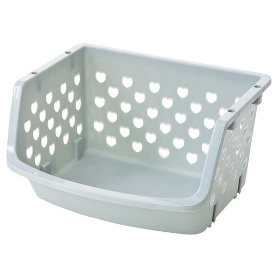 Gnwei Plastic Storage Bins and Baskets, Classroom Organizer Bins with Built-in Handle, Household Colorful Pantry Shelf Organization Container for Office Bedroom Countertop