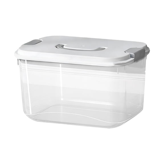 Gnwei Plastic Storage Containers with Lids - Clear Storage Bins with Lids, Stackable Storage Containers for Organizing, Small Plastic Storage Box with Lid, Black Handle and Latches