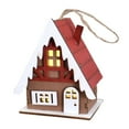 thumbnail image 1 of Gnwei Pre Lit Christmas Village Decor: 3D Wood Houses with Lighted - Christmas Decorations Indoor - White Xmas Holiday Farmhouse Rustic Decor for Home Table Room, 1 of 4