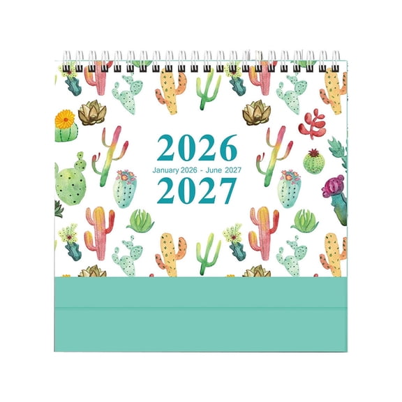 Gnwei Small Desk Calendar 2026, 18 Months Standing 2026 Desk Calendar, 7" x 7.8", Monthly Flip Desktop Calendar with To Do List, Your Personal Desk Planner Orgazier for Work Office