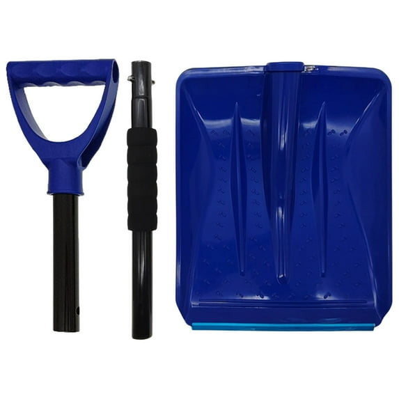 Gnwei Snow Shovel for Driveway Home Garage Snow Removal with D-Grip Handle Aluminum Strip 31.5 inch Long Large Capacity Shovel for Garden Car Camping Outdoor