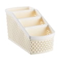 thumbnail image 1 of Gnwei Storage Basket Bin- 3 Sections Plastic Toilet Basket Stationery Shelf Basket Bathroom Organizer Bins for Shelves, Kitchen, Pantry, Closets, Toilet Paper Tissue Organizer, 1 of 2