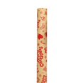 thumbnail image 1 of Gnwei Vintage Recyclable Christmas Wrapping Paper Rolls, Brown Kraft Wrapping Paper with Red and Green Pattern, Holiday Gift Wrapping Paper Christmas Rolls, 19.7x27.5 inch, 1 of 7