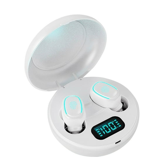 Go Air Pop True Wireless Bluetooth Earbuds & Charging Case - Mauve, Dual Connect, IPX4 Sweat Resistance, Bluetooth 5 Connection, 3 EQ Sound Settings Signature, Balanced, Bass Boost(White)