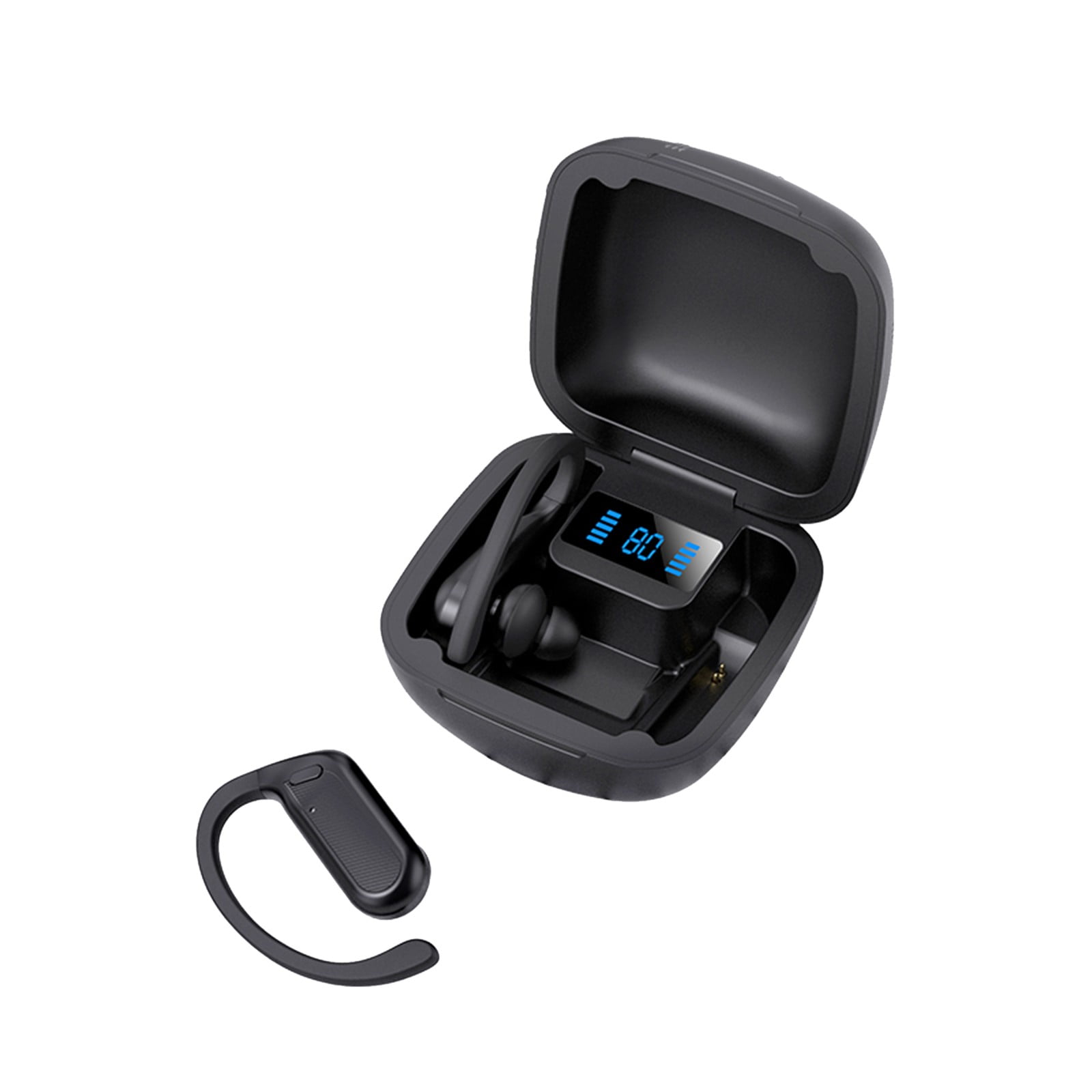 Go Air Pop True Wireless Bluetooth Earbuds & Charging Case - Pink, Dual Connect, IPX4 Sweat Resistance, Bluetooth 5 Connection, 3 EQ Sound Settings Signature, Balanced, Bass Boost,Black