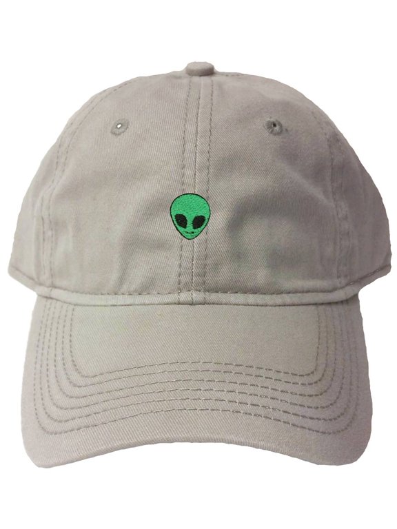 Adult Alien Head Embroidered Deluxe Dad Hat