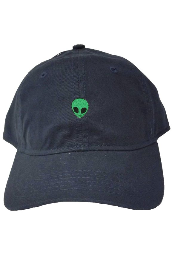 Adult Alien Head Embroidered Deluxe Dad Hat