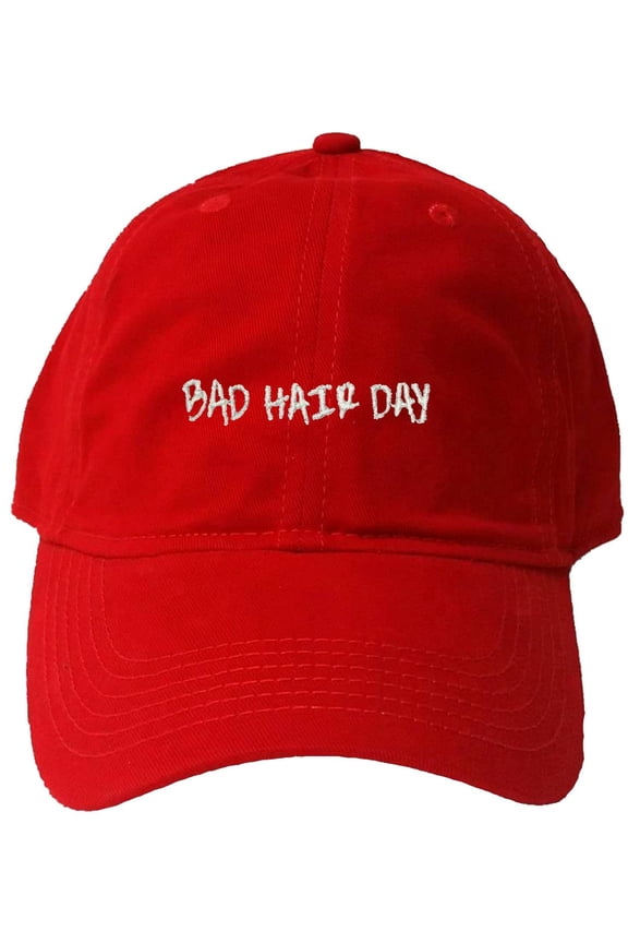 Adult Bad Hair Day Embroidered Deluxe Dad Hat