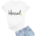 thumbnail image 1 of Go All Out Adult Blessed Cross Jesus Christian Gift T-Shirt, 1 of 2