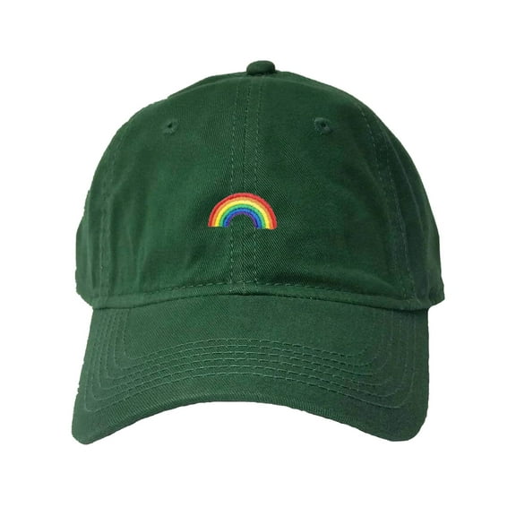 Go All Out Adult Rainbow Embroidered Deluxe Dad Hat