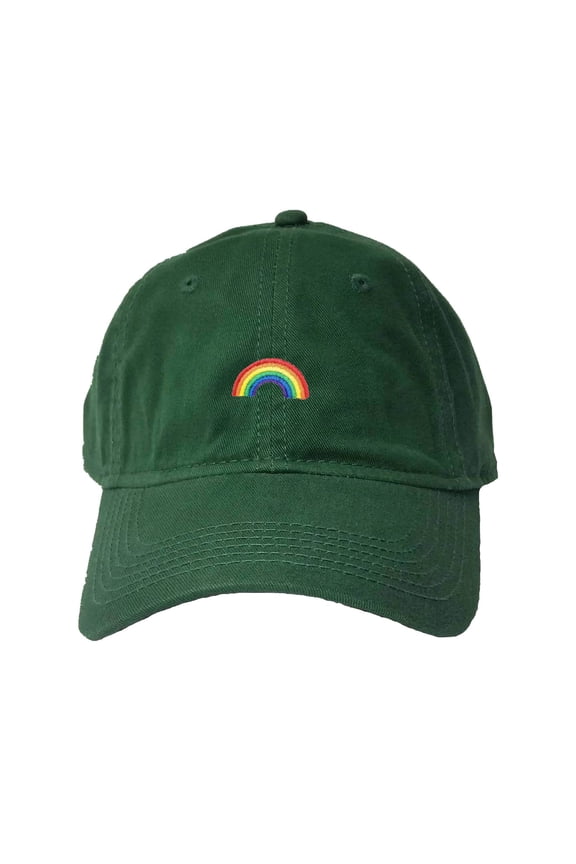 Adult Rainbow Embroidered Deluxe Dad Hat