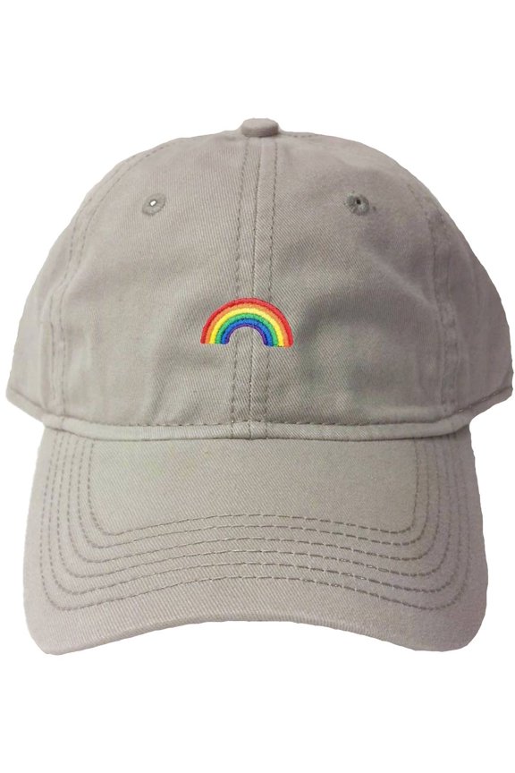 Adult Rainbow Embroidered Deluxe Dad Hat