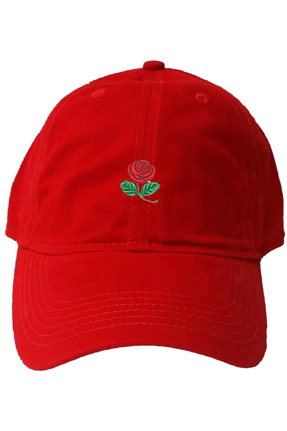 Adult Rose Embroidered Deluxe Dad Hat