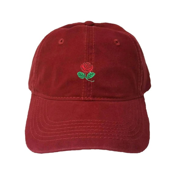 Go All Out Adult Rose Embroidered Deluxe Dad Hat