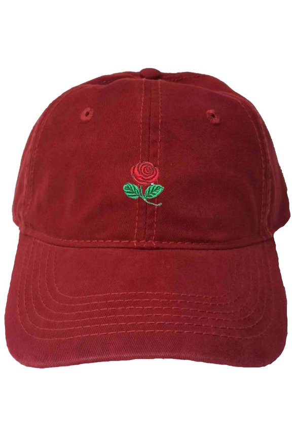Adult Rose Embroidered Deluxe Dad Hat