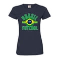 thumbnail image 1 of Go All Out Brasil Futebol Brazil Football Soccer Futbol Deluxe Soft T-Shirt Mens/Women, 1 of 2
