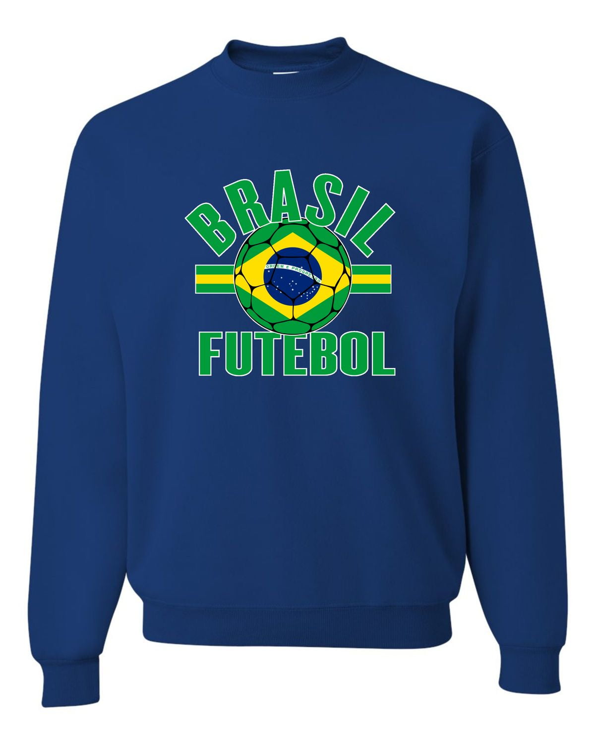 Go All Out Brasil Futebol Brazil Football Soccer Futbol Sweatshirt Crewneck Mens Youth Walmart