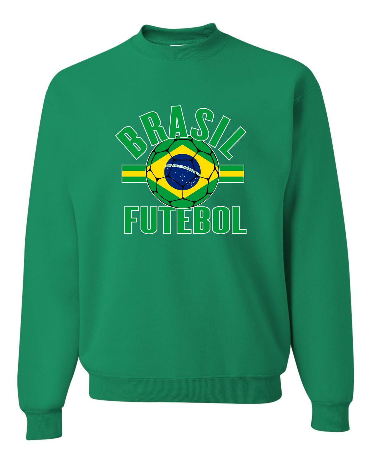 Go All Out Brasil Futebol Brazil Football Soccer Futbol Crewneck Sweatshirt  Mens/Youth 