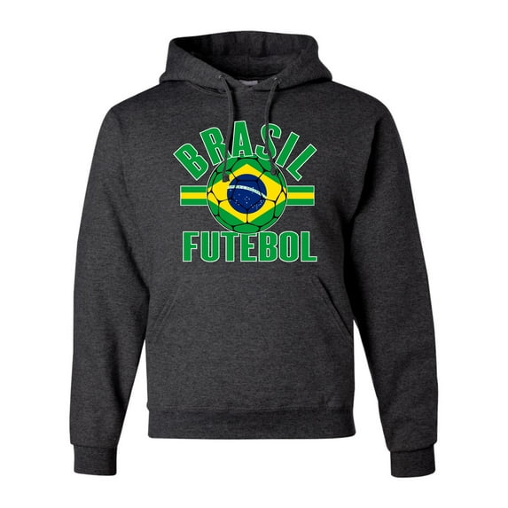 Go All Out Brasil Futebol Brazil Football Soccer Futbol Sweatshirt Hoodie Mens/Women
