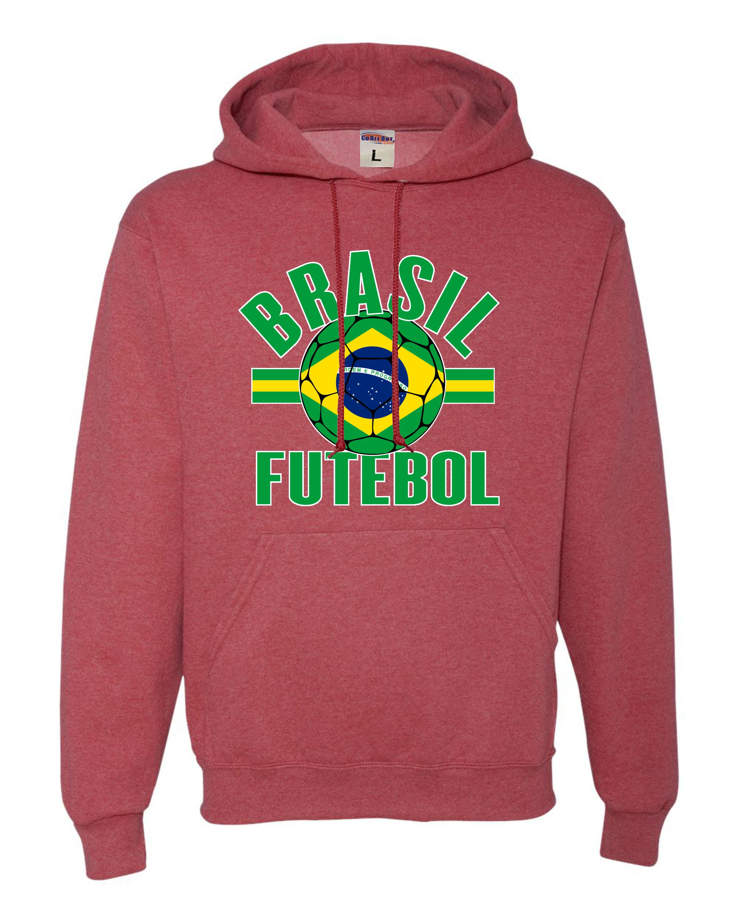 Go All Out Adulto Brasil Futebol Brasil Fútbol Fútbol Futbol Sudadera  Cuello redondo