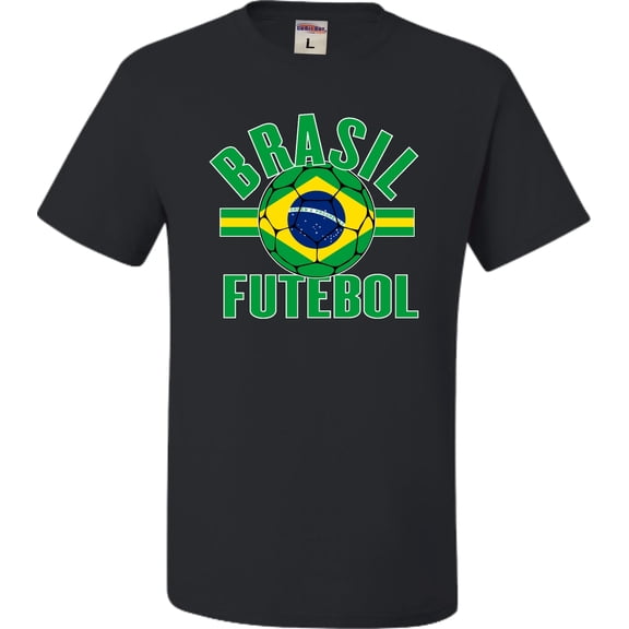 Go All Out Brasil Futebol Brazil Football Soccer Futbol T-Shirt Mens/Women/Youth
