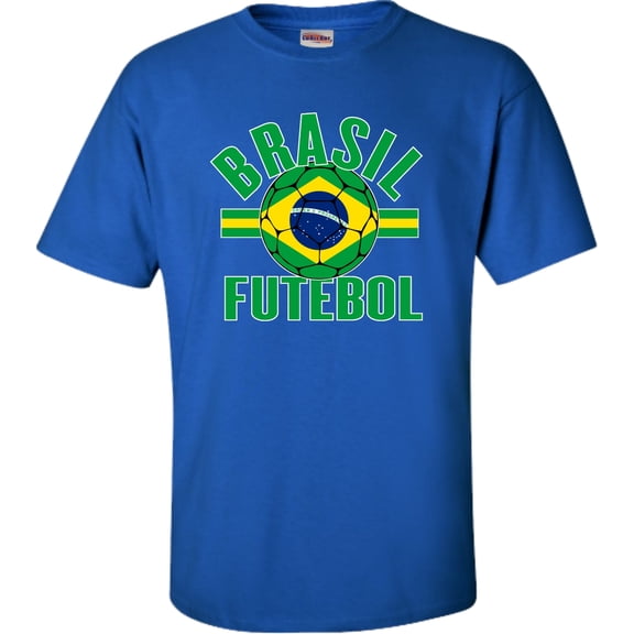 Go All Out Brasil Futebol Brazil Football Soccer Futbol T-Shirt Mens/Women/Youth