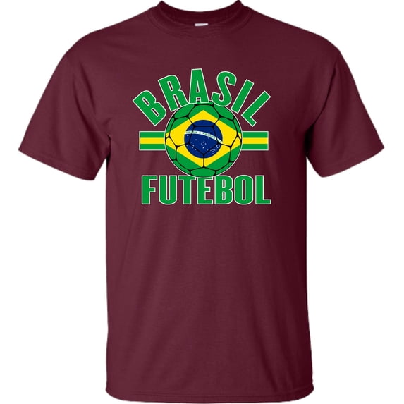 Go All Out Brasil Futebol Brazil Football Soccer Futbol T-Shirt Mens/Women/Youth