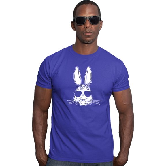 Go All Out Bunny Face With Sunglasses Deluxe Soft T-Shirt Mens/Women